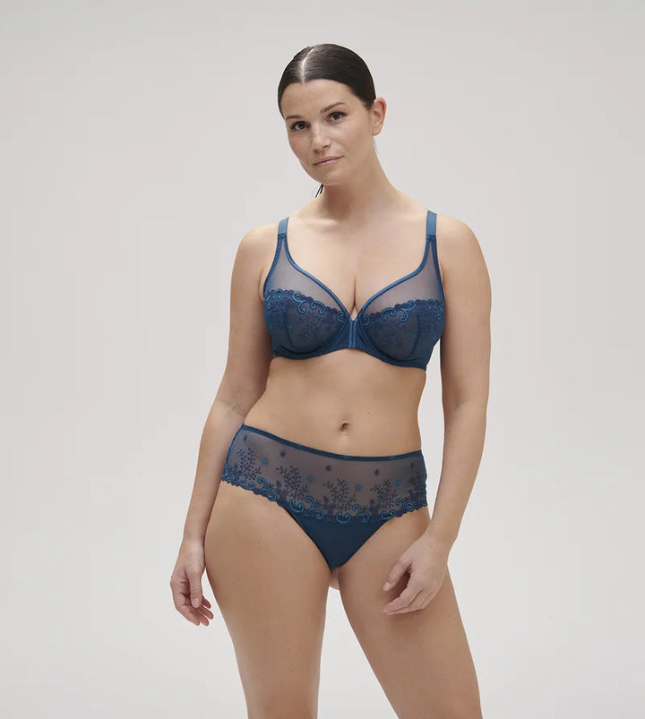 Simone Perele - Delice Sheer Plunge Bra Prestige Blue