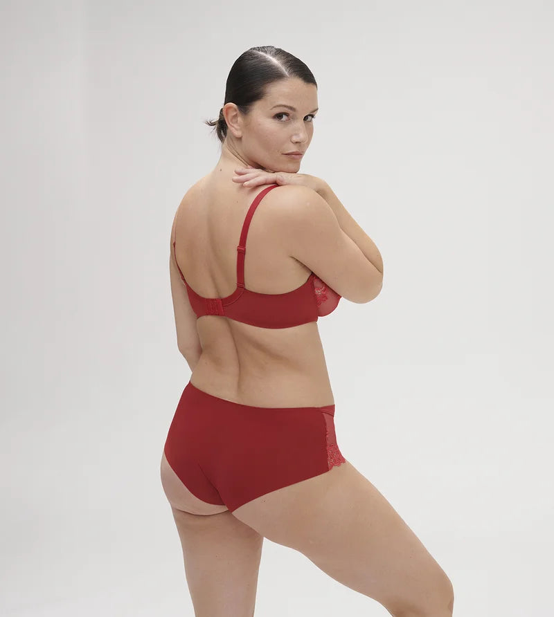 Simone Perele - Saga Sheer Plunge Bra Lipstick