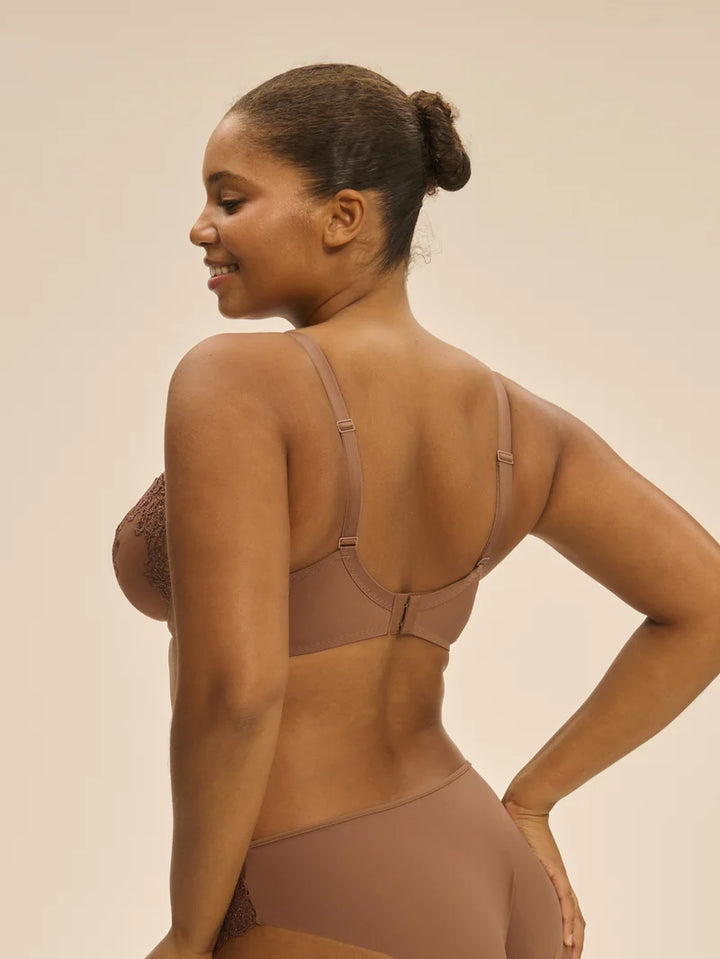 Simone Perele - Saga Sheer Plunge Bra Tender Brown
