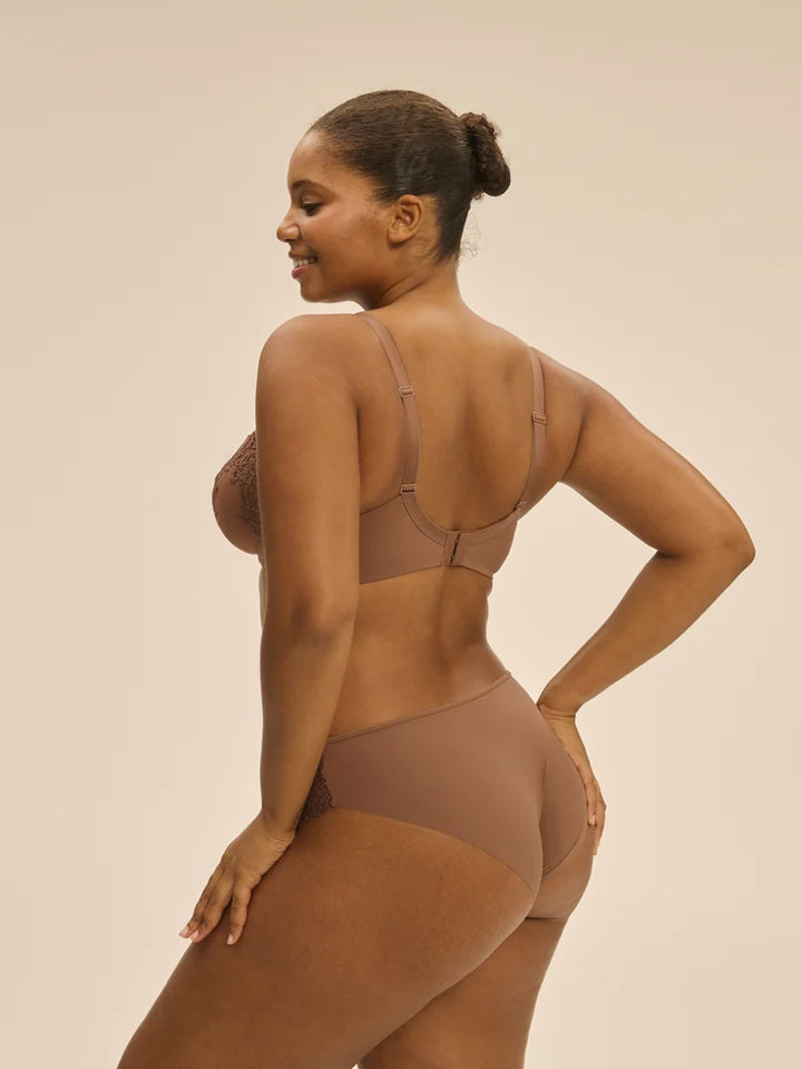 Simone Perele - Saga Sheer Plunge Bra Tender Brown