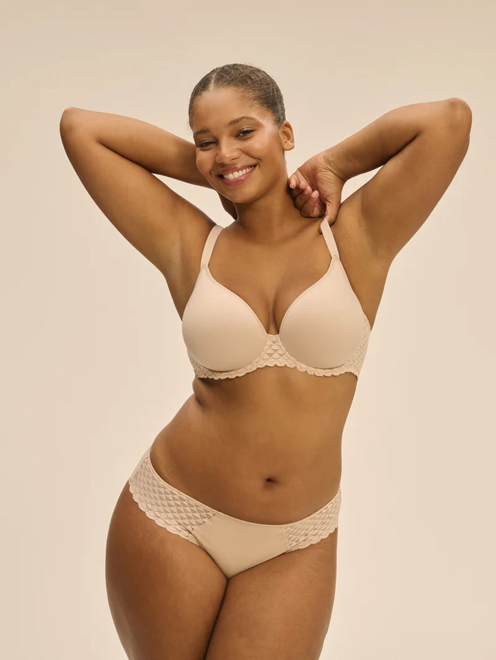Simone Perele - Subtile 3D Plunge Bra Peau Rosée