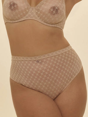Simone Perele - Plume High Waist String Peau Rosée