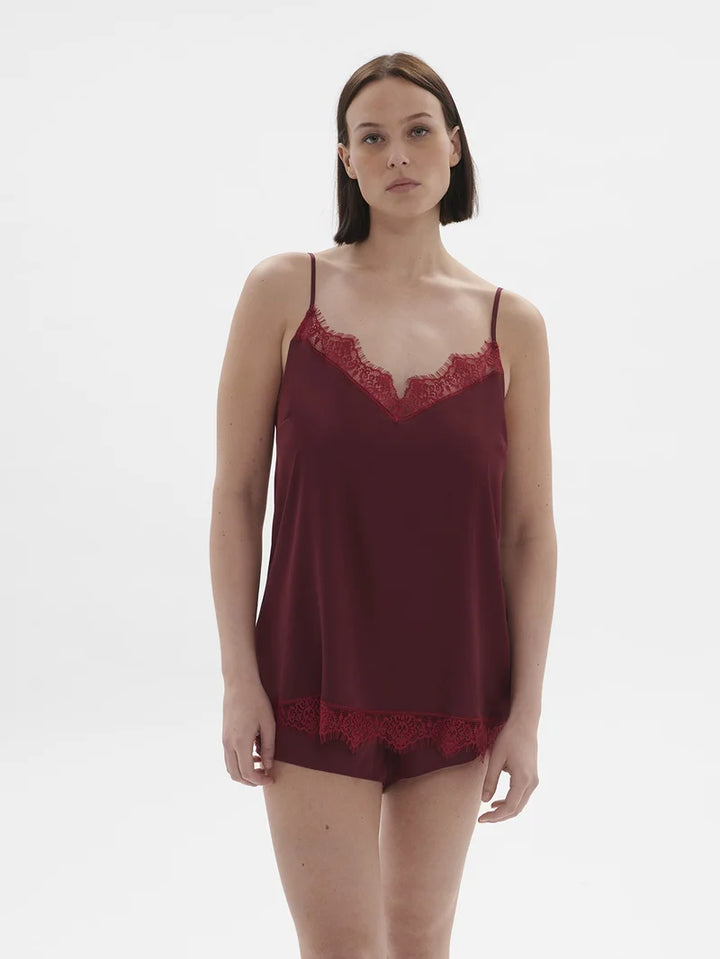 Simone Perele - Satin Secrets Night Short Spinel Red