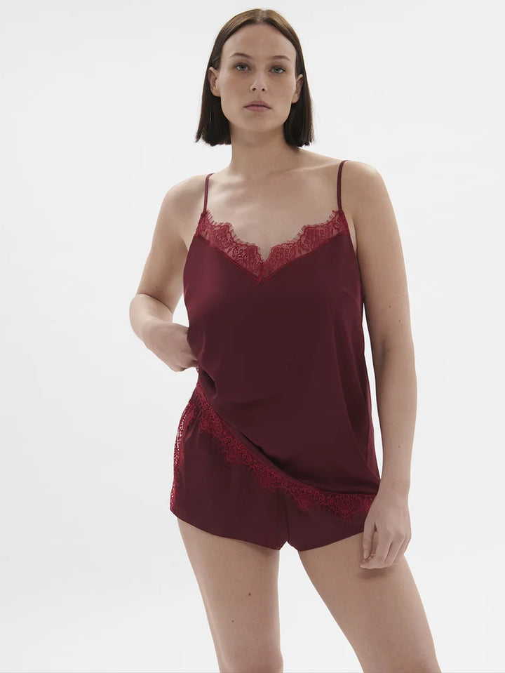 Simone Perele - Satin Secrets Night Short Spinel Red