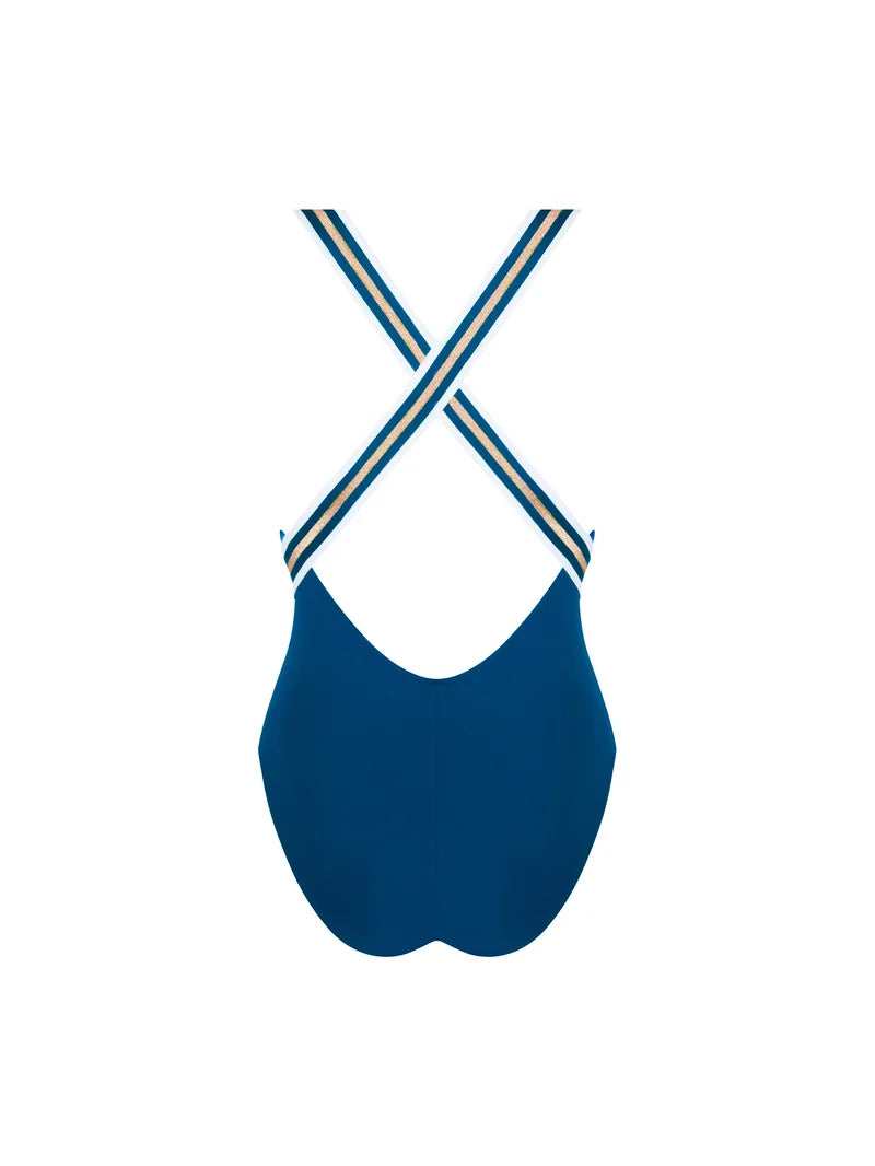 Lise Charmel Swimwear - Energie Nautique Wireless Cross Back Swimsuit Atlantis Nautique