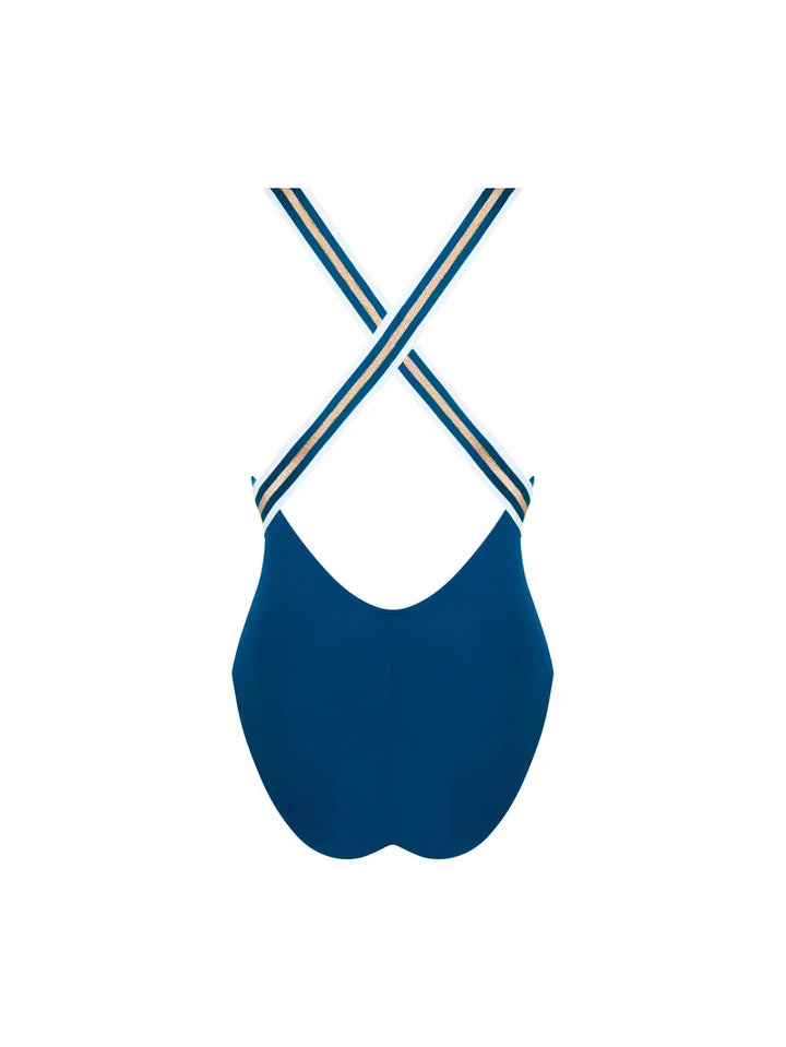 Lise Charmel Swimwear - Energie Nautique Wireless Cross Back Swimsuit Atlantis Nautique