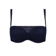 Antigel By Lise Charmel - Tressage Graphic Strapless Bandeau Bra Tressage Marine