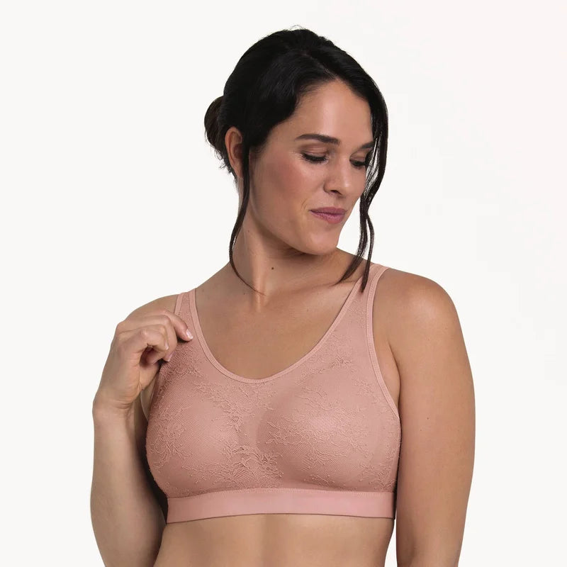 Anita Care - Essential Lace Post Mastectomy Bralette With Padded Cups Rosewood