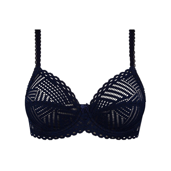 Soutien-gorge armature antigel noir tressage graphic ECC6037-TN - Erika lingerie
