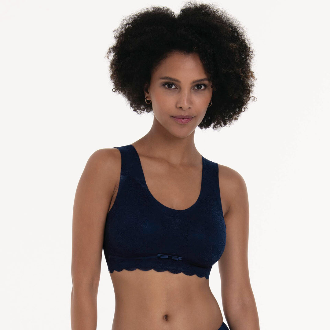 Anita Brassière Essentielle En Dentelle Avec Bonnets Amovibles - Soutien-Gorge Doux Bleu Maritime Anita