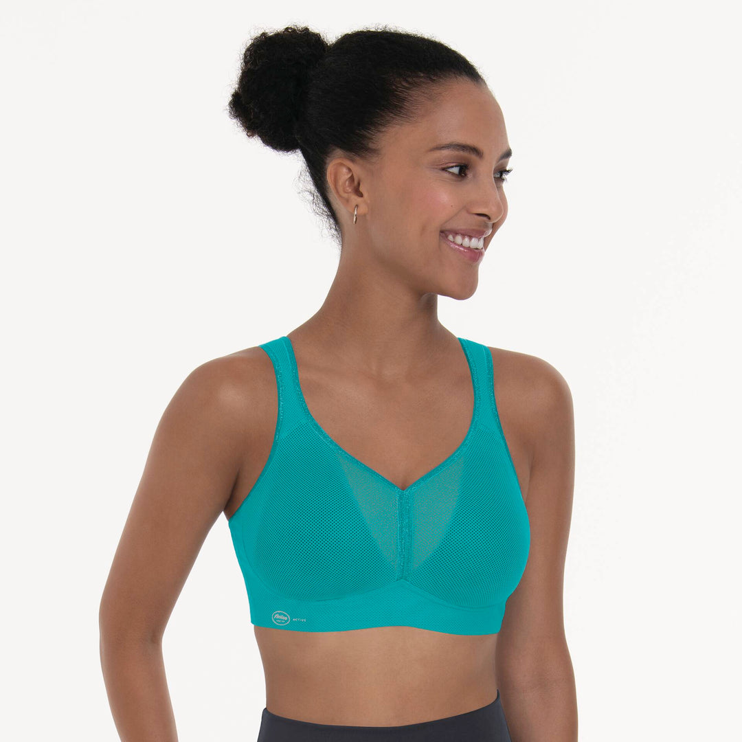 Anita Active Air Control Sports Bra With Padded Cups - Peacock Sports Bra Anita Active 