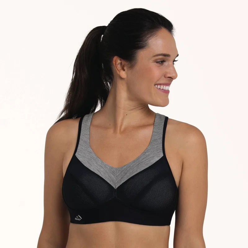 Anita Active - Panalp Wool Sports Bra Black/Melange