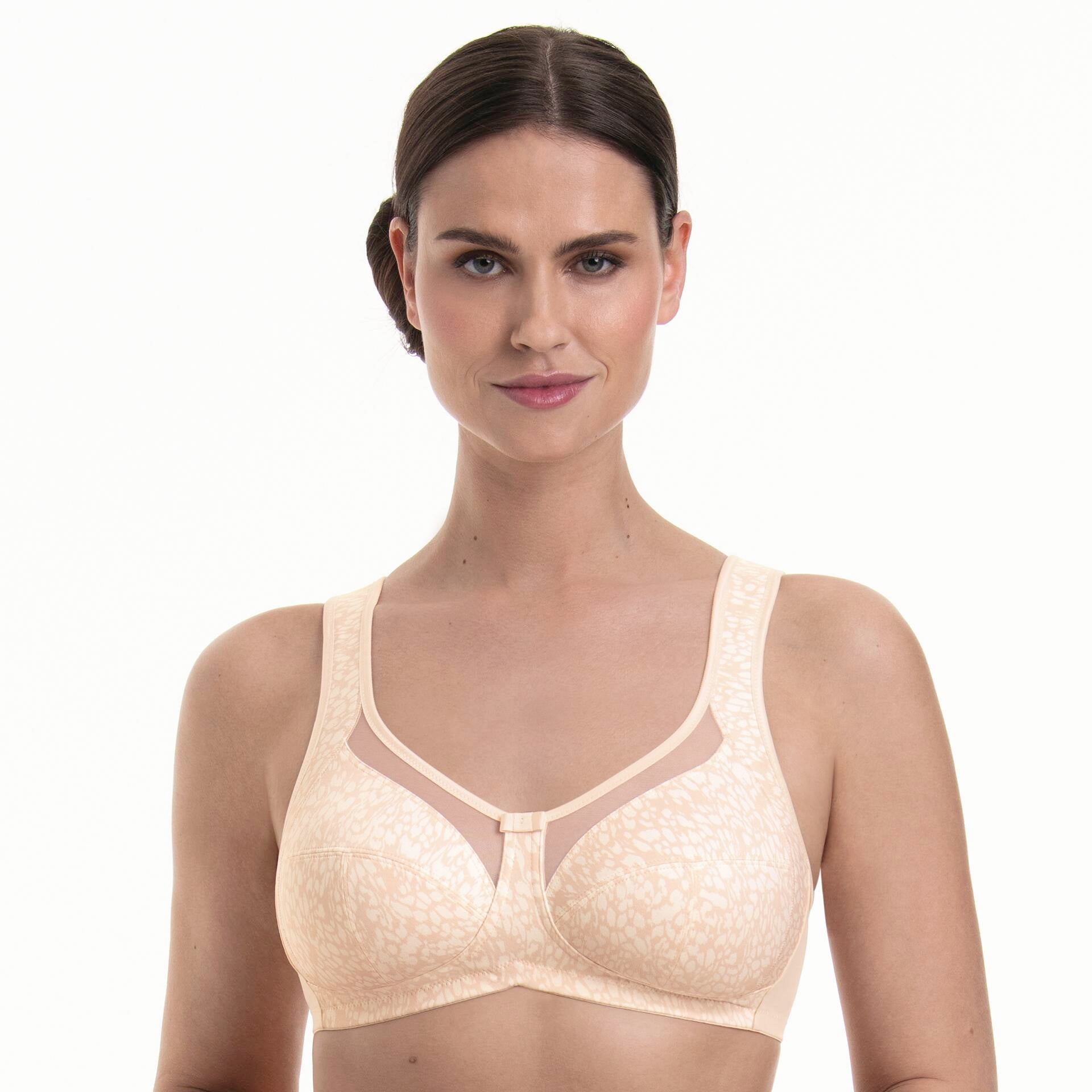 Anita Clara Art 5873 Comfort Bra For Women - Smart Rose 42C, Wireless, Semi-Transparent, Wide Adjustable Straps