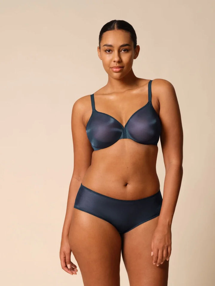 Gossard - Glossies Sheer Moulded Bra Shadow Blue