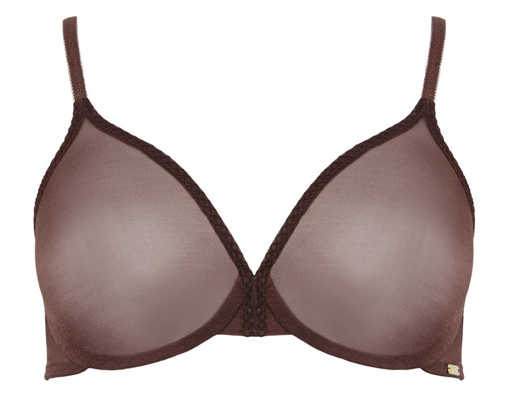 Gossard - 光面透明模製胸罩 深棕色