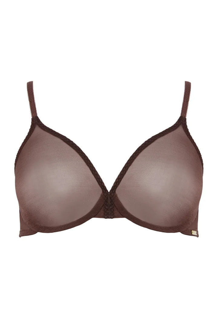 Gossard - Glossies Sheer Moulded Bra Rich Brown