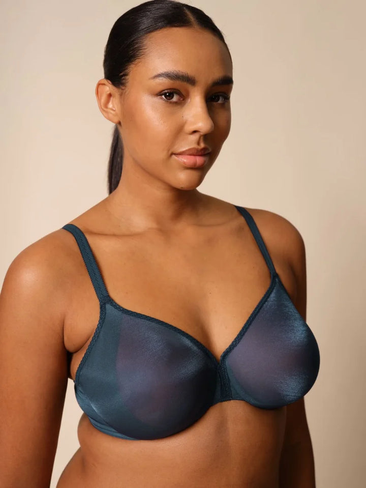 Gossard - Glossies Sheer Moulded Bra Shadow Blue