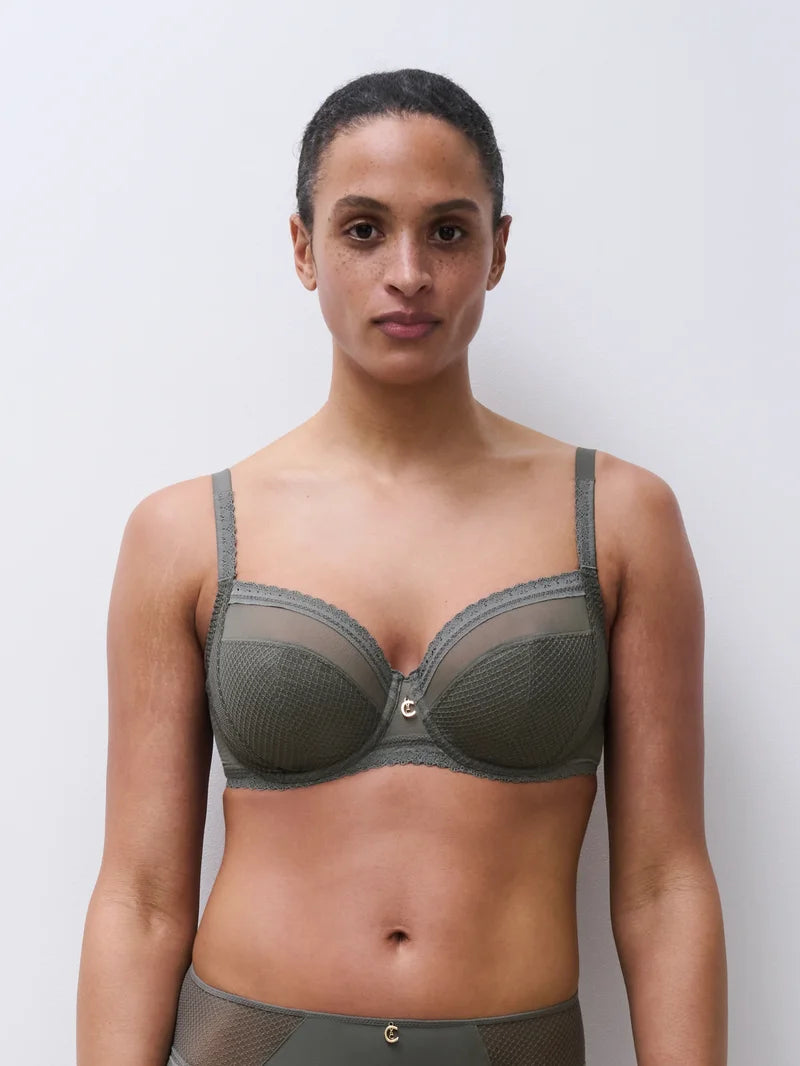 Chantelle - Romance Covering Underwired Bra Vert Argile