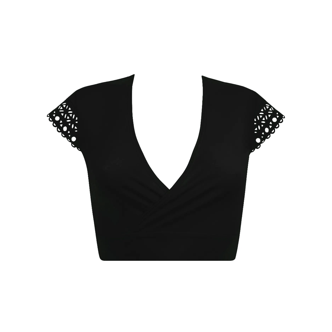Lise Charmel - Ajourage Couture Cross-Over Wrap Noir Plunge Bikini Купальники Lise Charmel