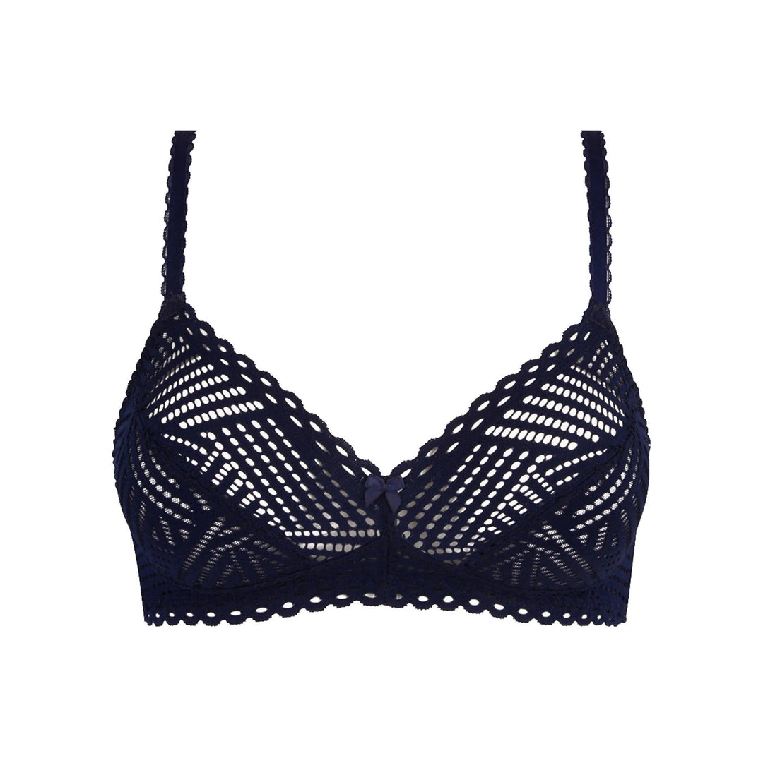 Antigel By Lise Charmel Tressage グラフィック ノンワイヤー ブラ - Tressage Marine Soft Bra Antigel by Lise Charmel