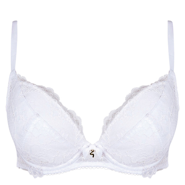 Gossard - Superboost Lace Padded Plunge Bra White