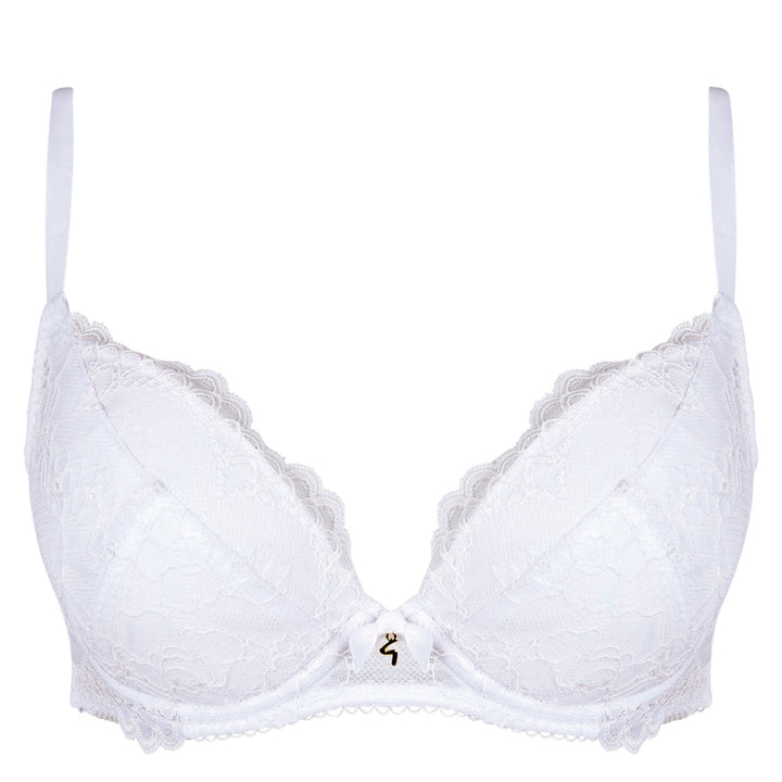 Gossard - Superboost Lace Padded Plunge Bra White