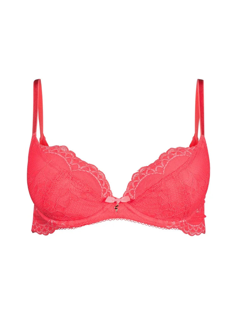 Gossard - Superboost Lace Padded Plunge Bra Sugar Coral