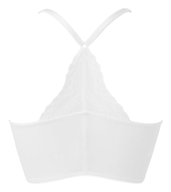 Gossard - Bralette Superboost de encaje con escote en V profundo blanco