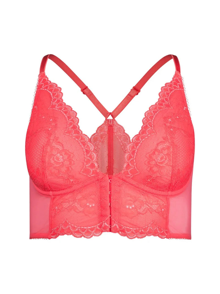 Gossard - Superboost Lace Deep V Bralette Sugar Coral