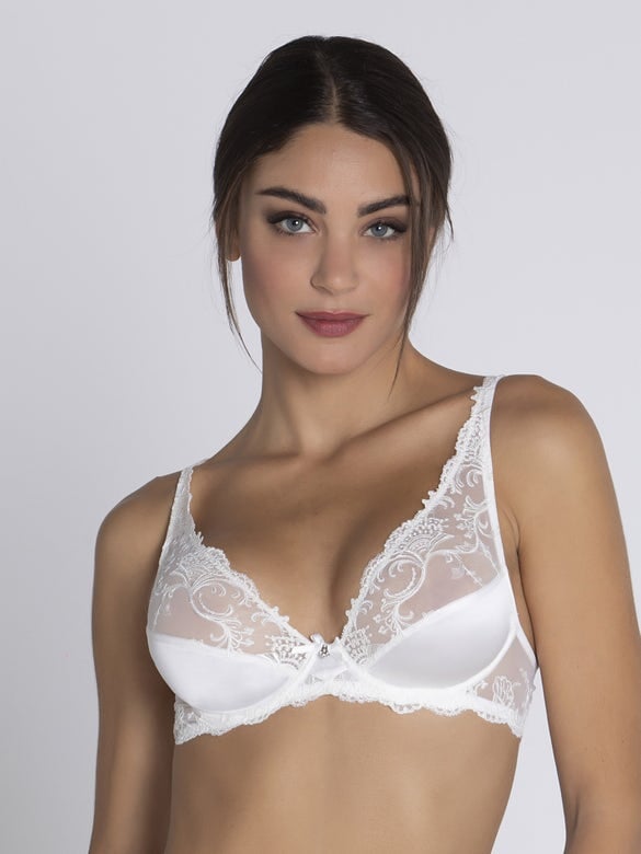 Lise Charmel - Reggiseno push-up Splendeur Soie Glam Ecru Madreperla