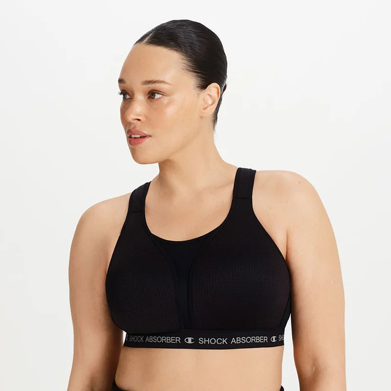 Shock Absorber - Ultimate Run Bra Padded Black/Silver