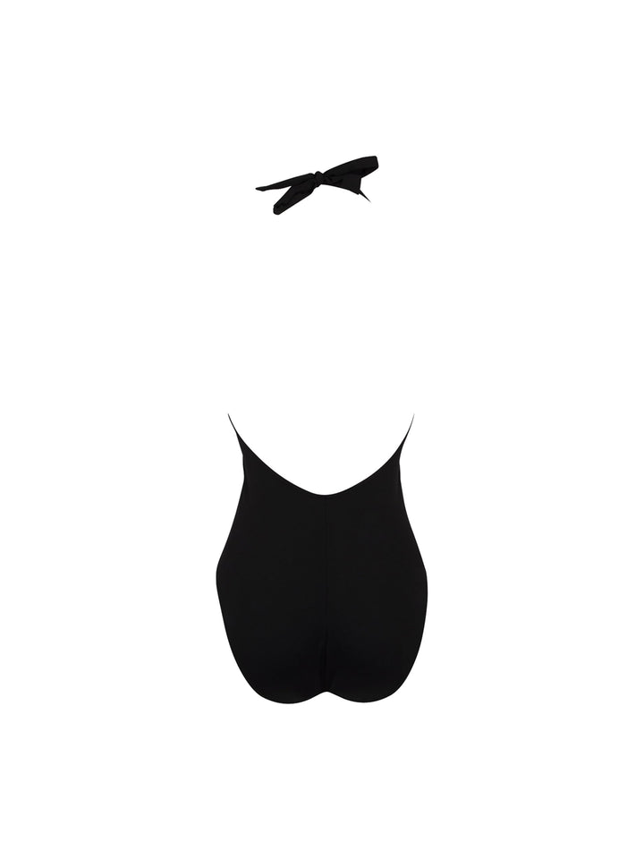 Antigel by Lise Charmel - La Muse Dolce Vita Non-Wired Halter Neck Swimsuit Poise Noir Plunge Swimsuit Antigel by Lise Charmel Swimwear 