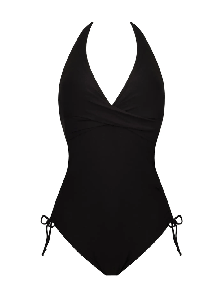 Antigel by Lise Charmel - La Chiquissima Plunging Back Swimsuit Noir Plunge Swimsuit Antigel Swimwear by Lise Charmel 
