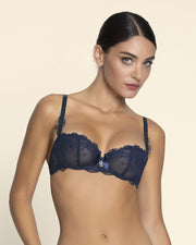 Lise Charmel - Soir De Venise Vertical Seam Half Cup Bra Bleu Venise