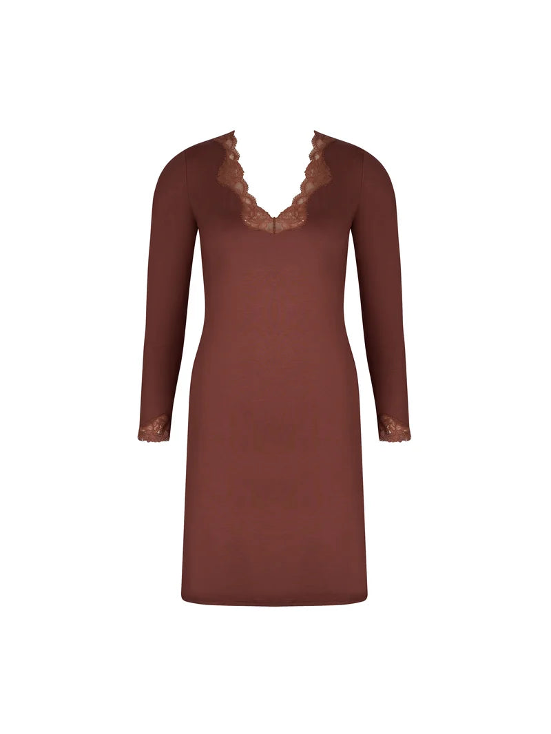 Antigel by Lise Charmel - Simply Perfect Long Sleeved Night Dress Chataigne