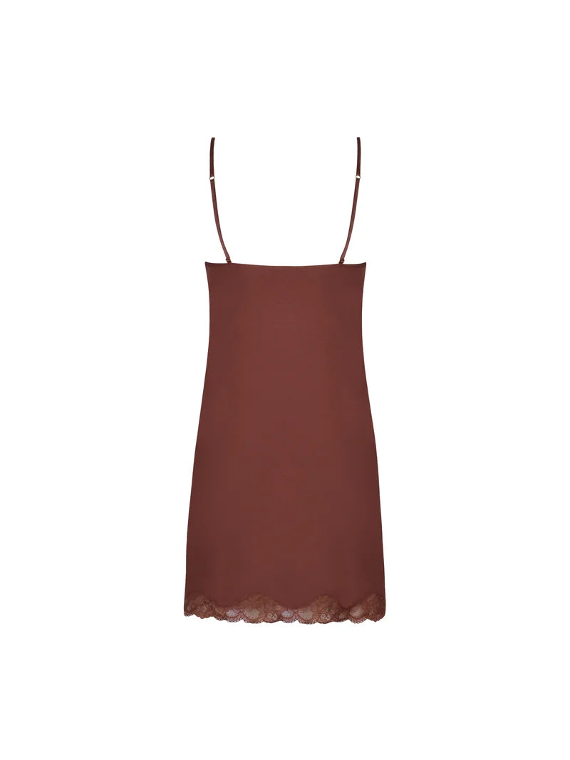 Antigel by Lise Charmel - Simply Perfect Spaghetti Strap Night Dress Chataigne