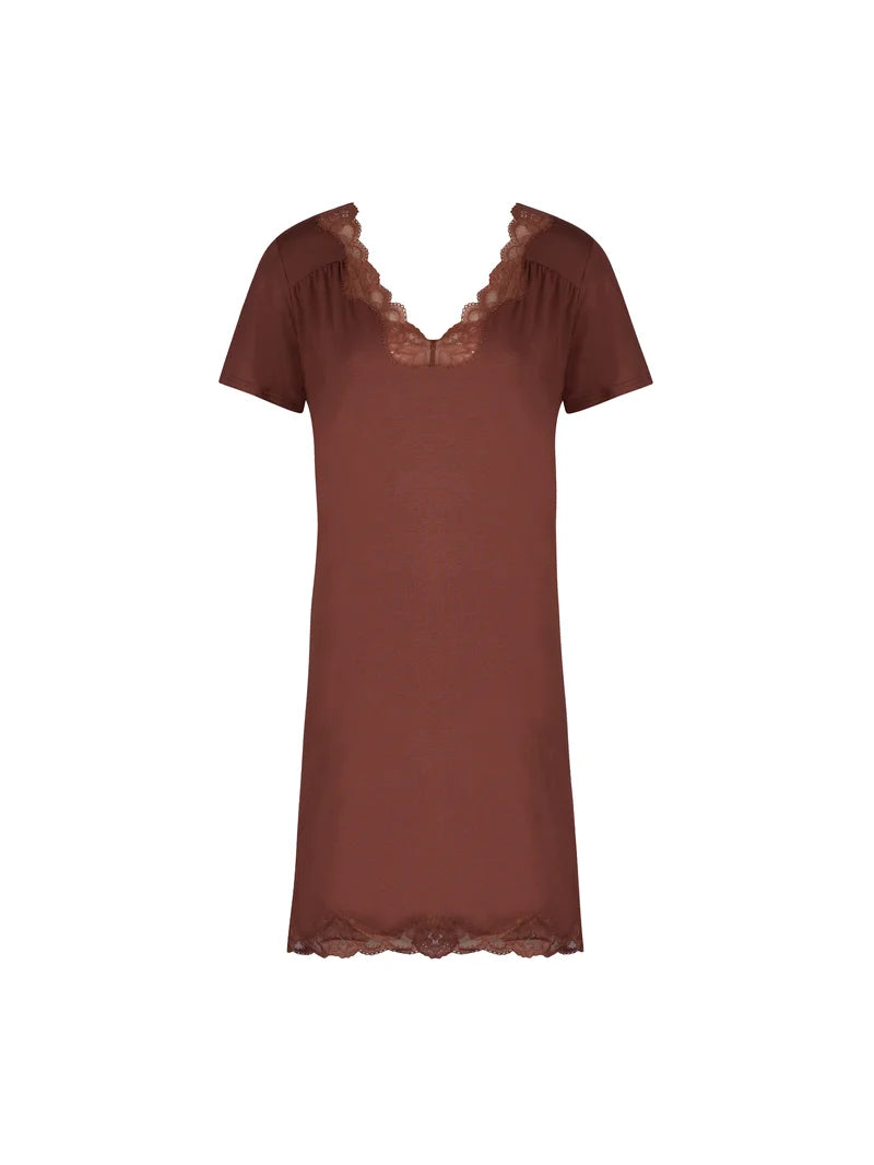 Antigel by Lise Charmel - Simply Perfect Capped Sleeved Nighty Chataigne