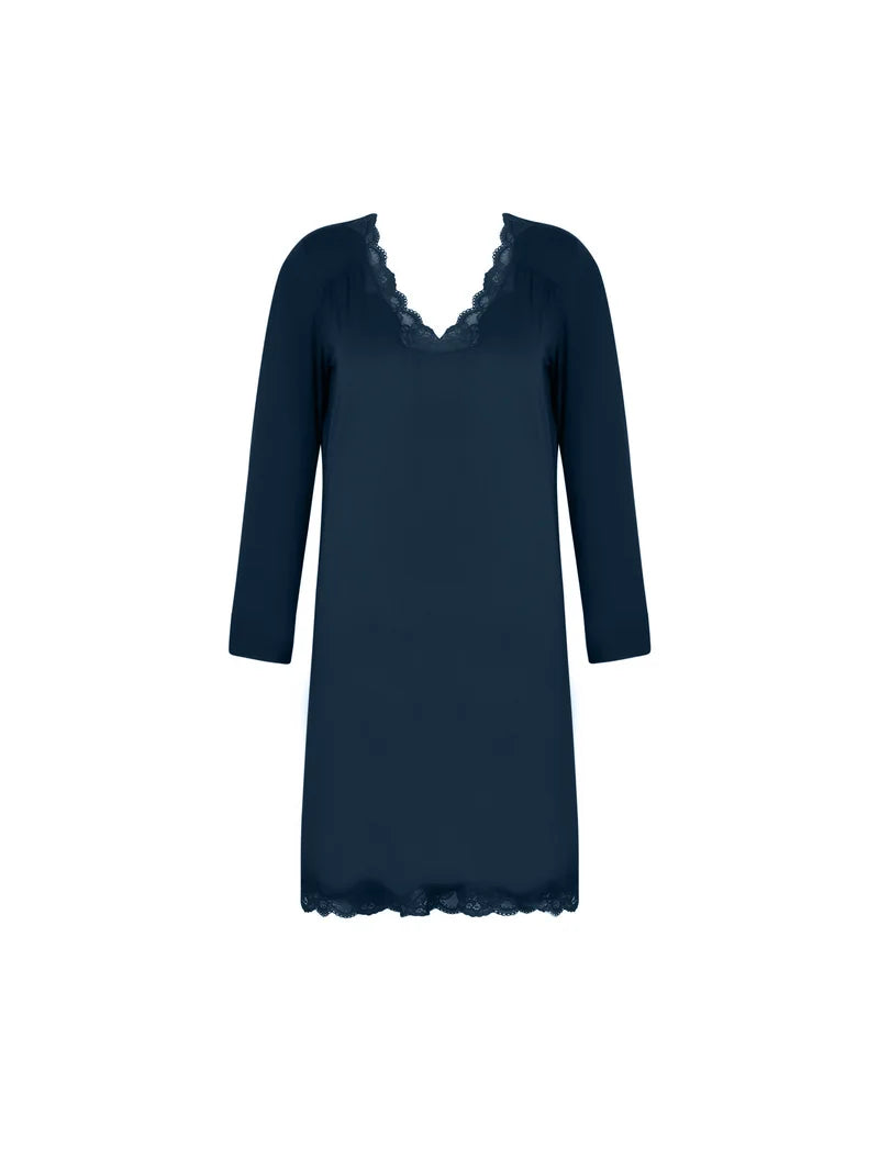 Antigel by Lise Charmel - Simply Perfect Long Capped Sleeved Nighty Bleu Sarcelle