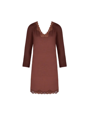 Antigel by Lise Charmel - Simply Perfect Long Capped Sleeved Nighty Chataigne