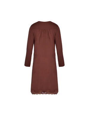 Antigel by Lise Charmel - Simply Perfect Long Capped Sleeved Nighty Chataigne