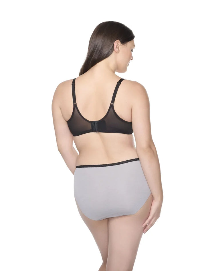 Naomi & Nicole Shapewear - Cotton With Lace Hipster Ultimate Grey