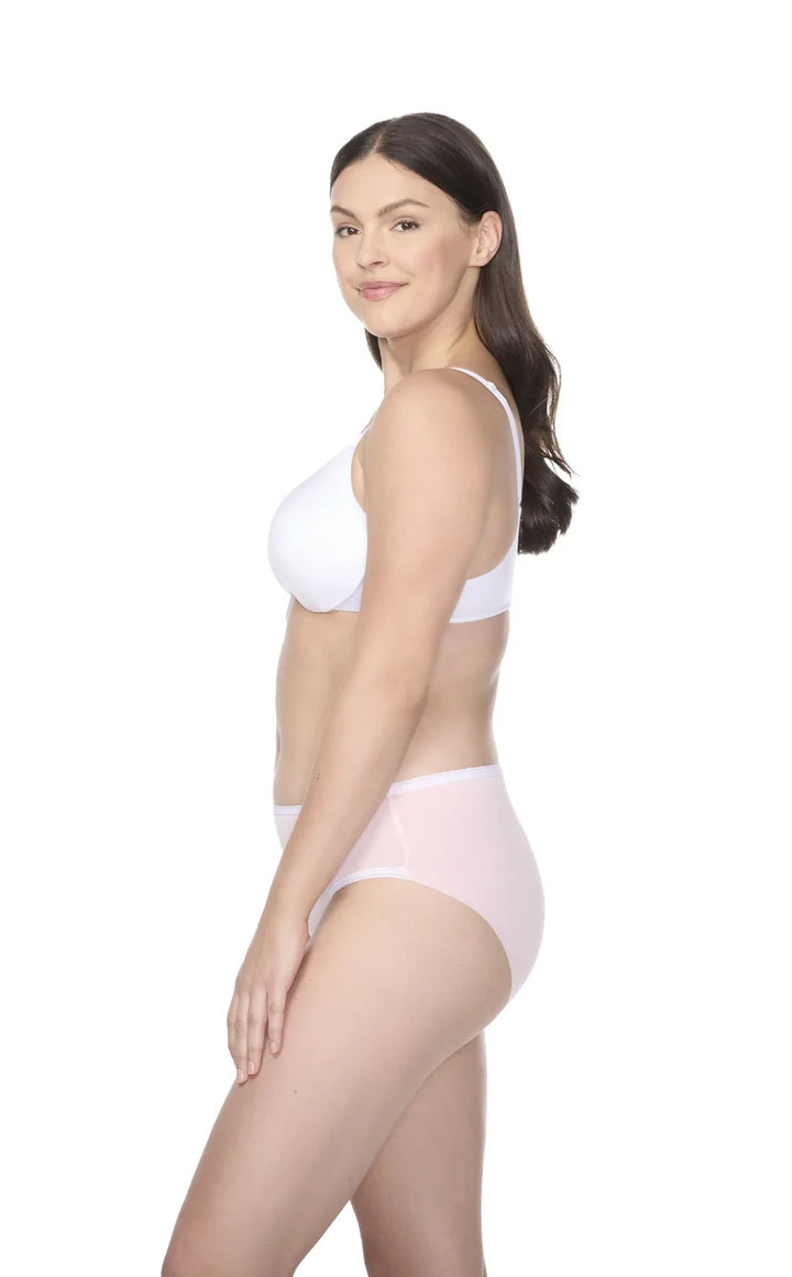 Naomi & Nicole Shapewear - Cotton With Lace Hipster Veiled Rose