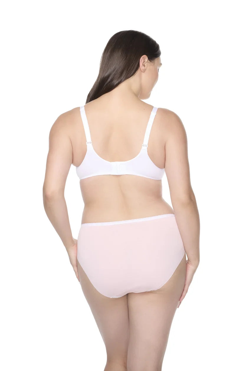 Naomi & Nicole Shapewear - Cotton With Lace Hipster Veiled Rose