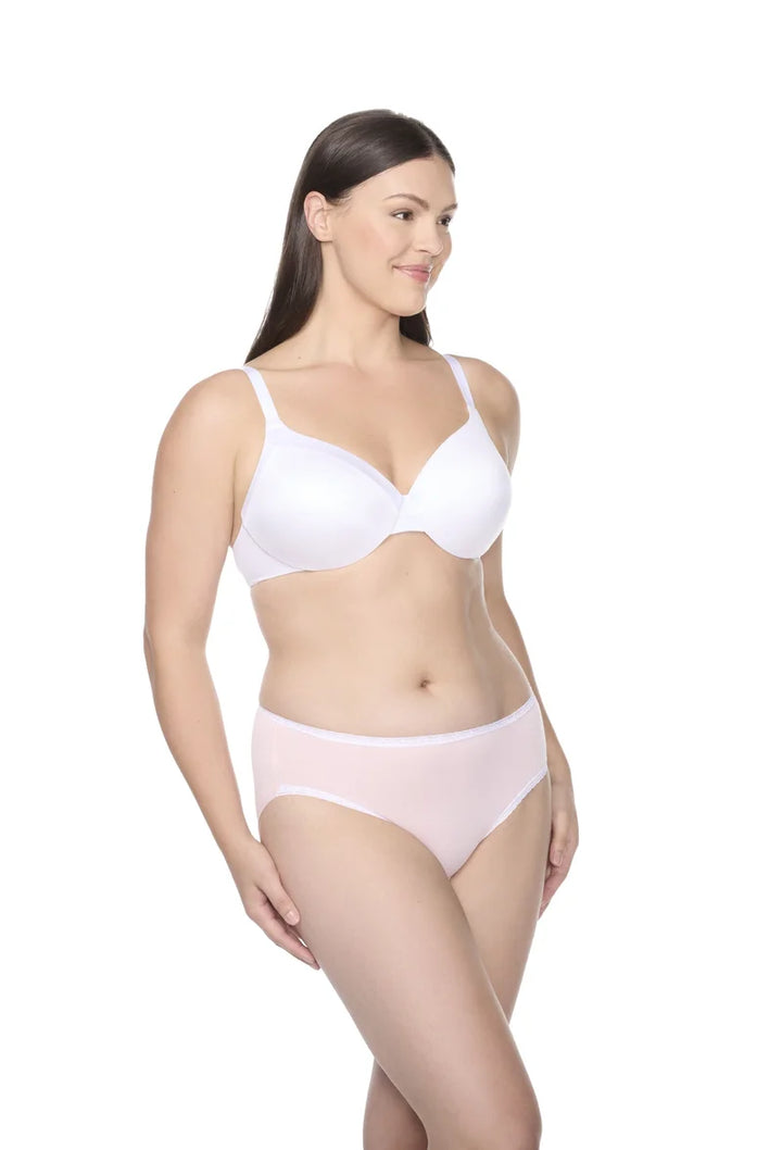 Naomi & Nicole Shapewear - Cotton With Lace Hipster Veiled Rose