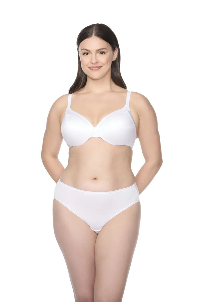 Naomi & Nicole Shapewear - Cotton With Lace Hipster White