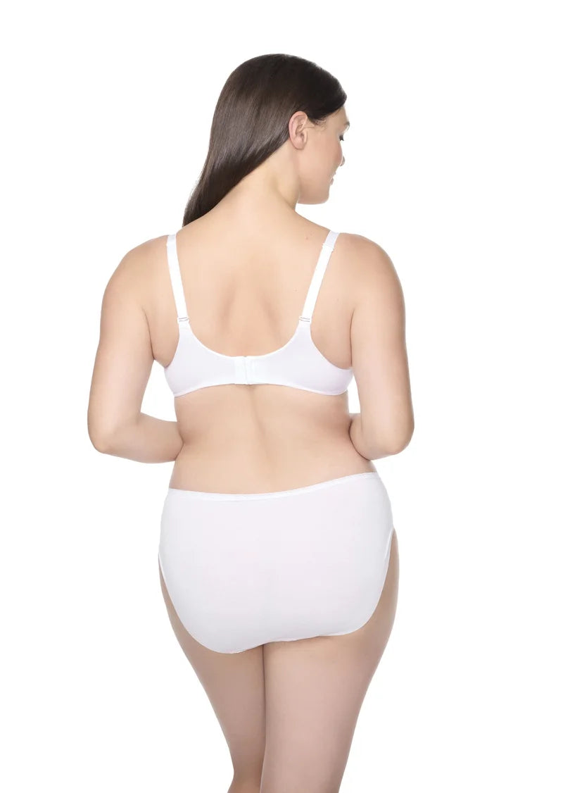 Naomi & Nicole Shapewear - Cotton With Lace Hipster White