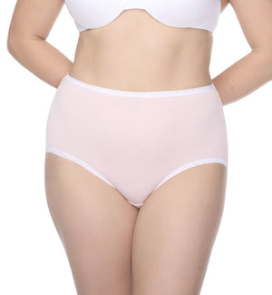 Naomi & Nicole Shapewear - Cotton With Lace Brief Veiled Rose