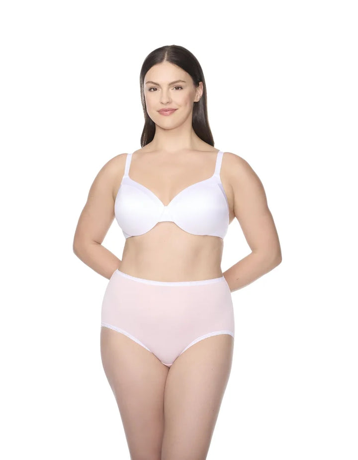 Naomi & Nicole Shapewear - Cotton With Lace Brief Veiled Rose