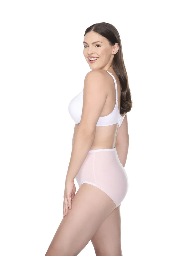 Naomi & Nicole Shapewear - Cotton With Lace Brief Veiled Rose