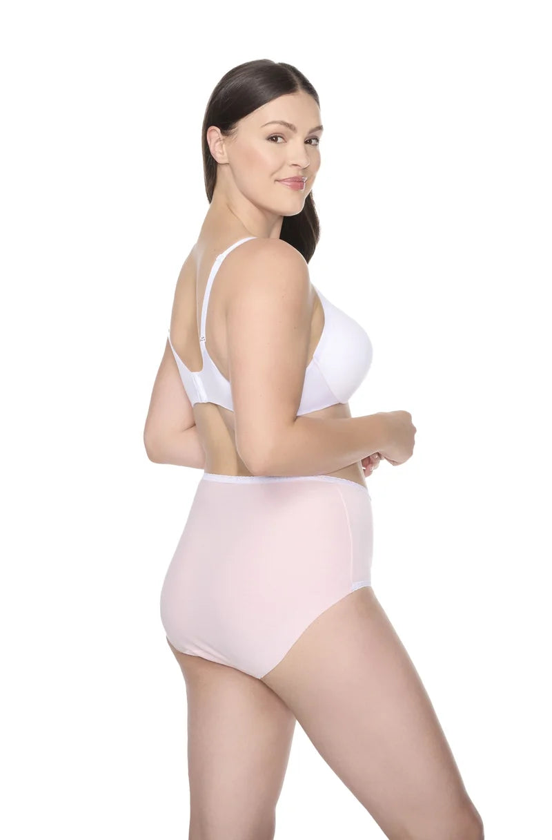 Naomi & Nicole Shapewear - Cotton With Lace Brief Veiled Rose